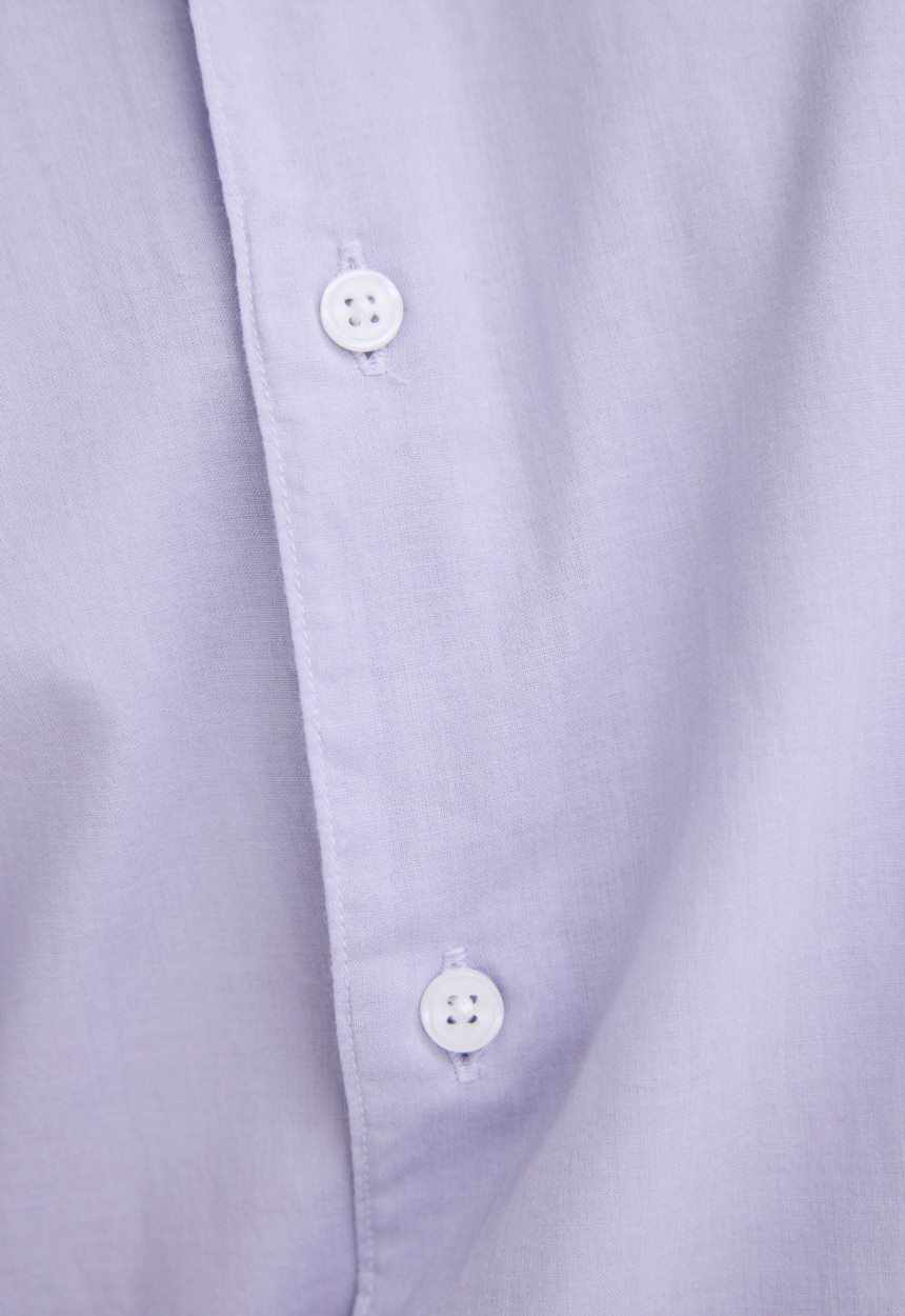 Jac + Jack Folded Collar Cotton Shirt - Orbit Lilac